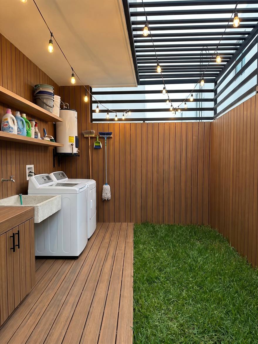 Madera: el patio a lo largo